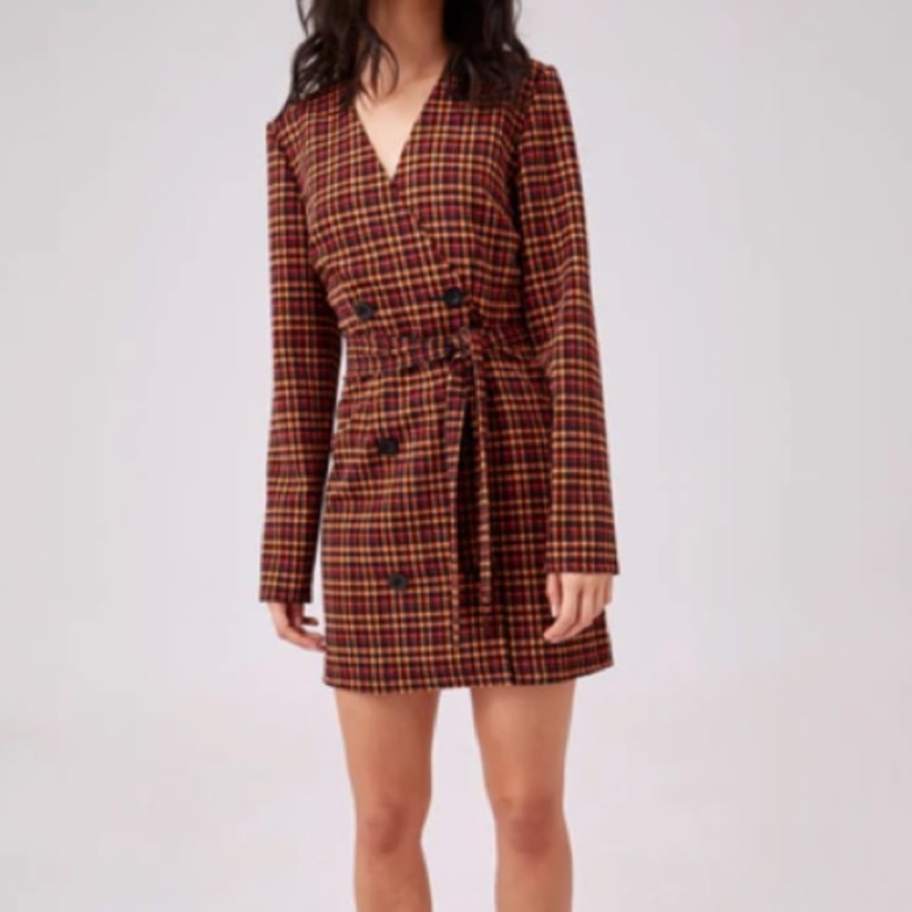 COPY - THE FITH LABEL HONORS CHECK DRESS SZ 4 NWT
